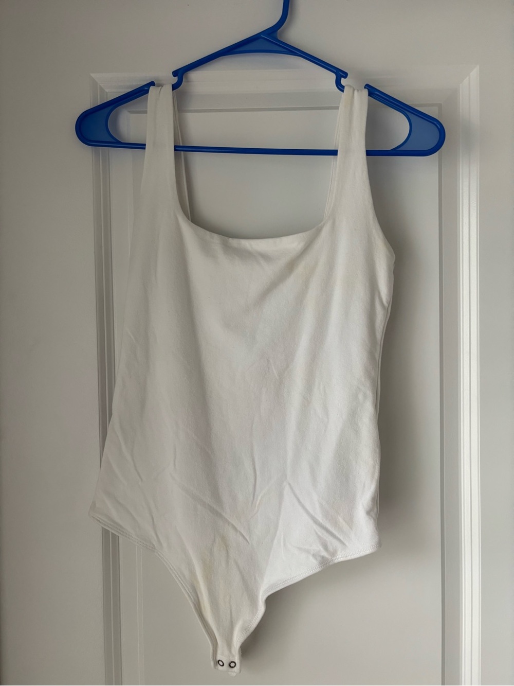 Abercrombie & Fitch White Scoop Neck Bodysuit